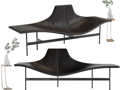 现代休闲椅子、边几