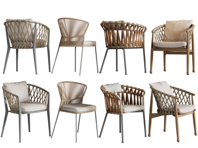 现代绳编休闲椅子