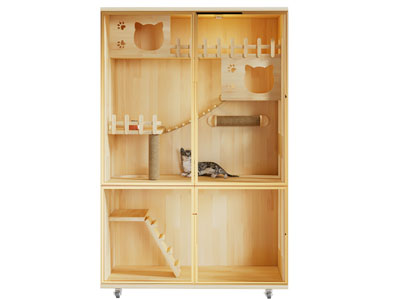 现代实木猫爬架、猫房子