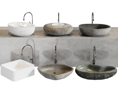 侘寂风洗手盆、台盆