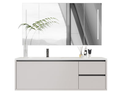 现代洗手台、镜柜