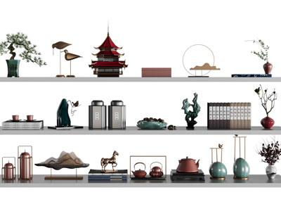 新中式装饰品摆件组合