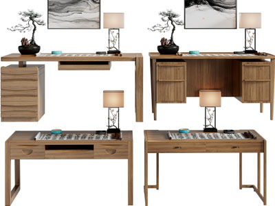 新中式实木书桌