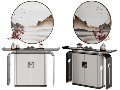 新中式玄关柜、边柜