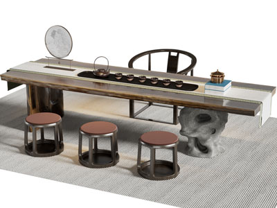 新中式茶桌椅组合