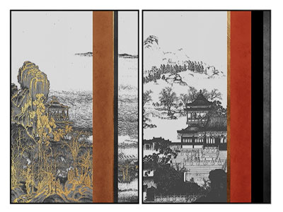 新中式装饰挂画3d模型 新中式装饰挂画