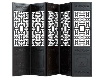 新中式实木镂空屏风