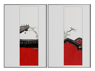 新中式装饰挂画3d模型 新中式装饰挂画