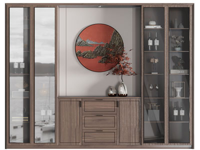 新中式玄关装饰柜