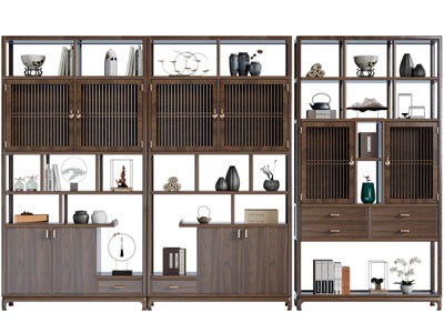 新中式实木装饰柜