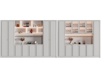 现代轻奢酒柜3d模型 现代轻奢酒柜