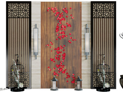 新中式装饰背景墙
