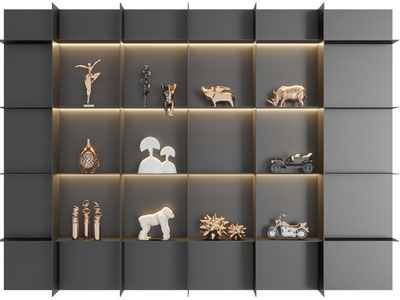 现代装饰品展示柜