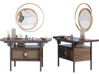 新中式玄关柜、边柜