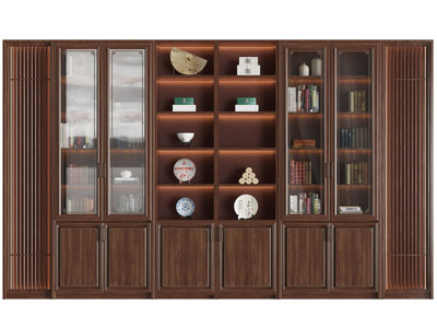 新中式实木书柜