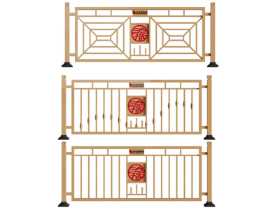 新中式栏杆 围栏 护栏3d模型 新中式栏杆 围栏 护栏