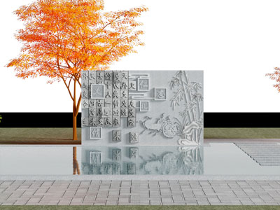 新中式城市雕塑小品3d模型 新中式城市雕塑小品