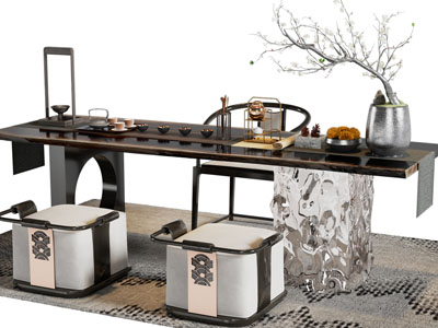 新中式茶桌椅组合