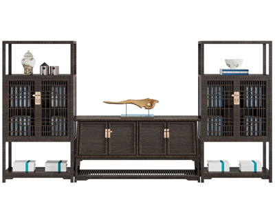 新中式玄关柜、边柜