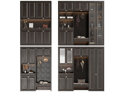 新中式玄关卡座鞋柜