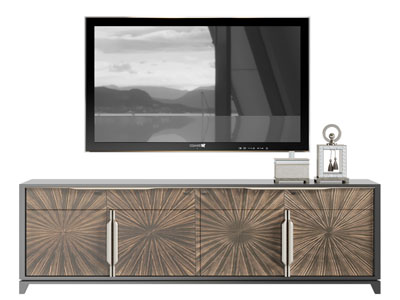 侘寂风电视柜、电视机