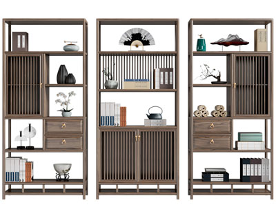 新中式实木装饰柜 博古架