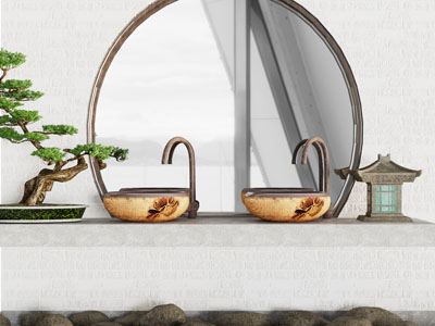 新中式洗手台 洗手盆