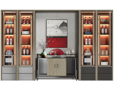 新中式玄关柜、装饰柜