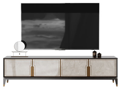 新中式电视柜、电视机