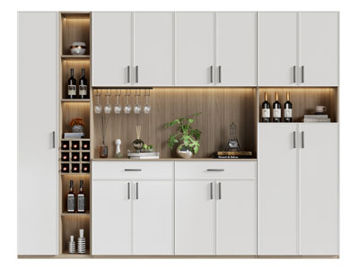 现代酒柜3d模型 现代酒柜