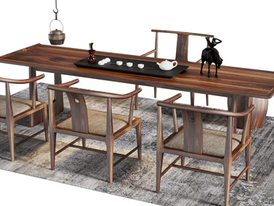 新中式茶桌椅组合