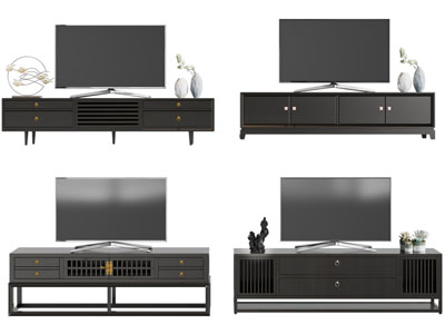 新中式电视柜、电视机