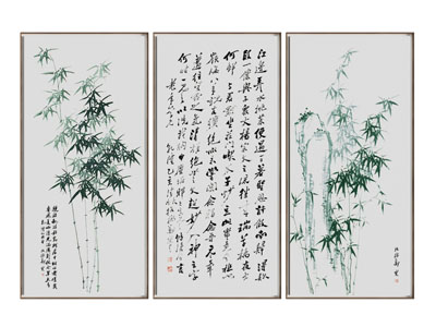新中式装饰挂画3d模型 新中式装饰挂画
