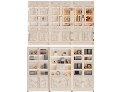 新中式雕花装饰柜