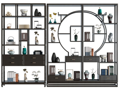 新中式实木装饰架 博古架