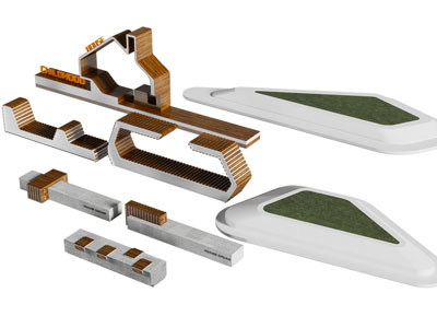 现代公共景观椅子 花坛凳子
