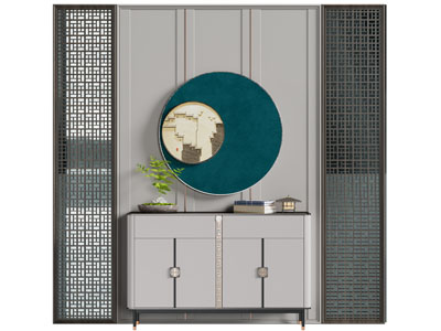 新中式玄关柜、边柜