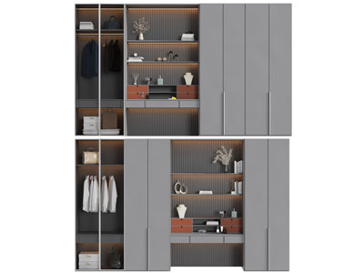 现代衣柜3d模型 现代衣柜