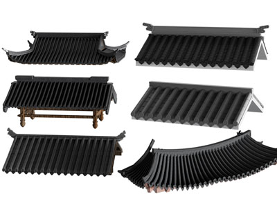 新中式屋檐建筑