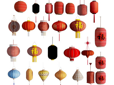 新中式灯笼墙饰挂件