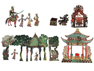 新中式皮影 传统国粹 民俗皮影戏