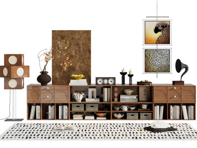 侘寂风矮柜 书柜 边柜 装饰柜