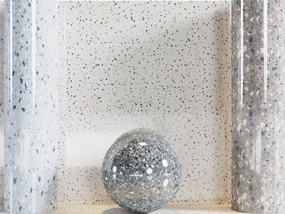 现代水磨石 花岗岩 石材背景墙 护墙板 地面