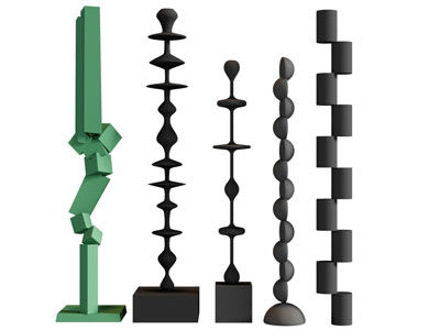 现代抽象几何造的雕塑雕刻摆件组合