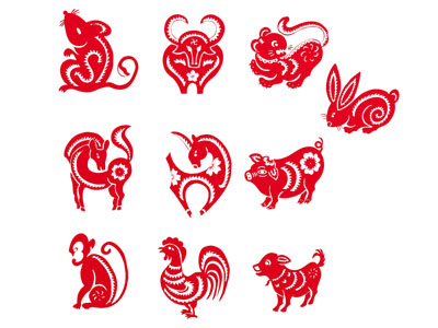 新中式十二生肖窗花 剪纸 墙贴