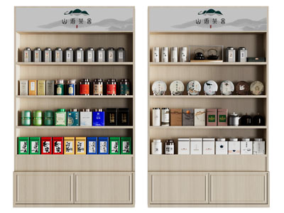 新中式茶罐 茶饼收纳装饰柜