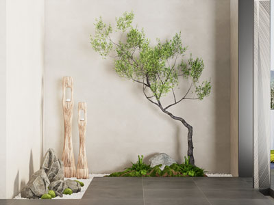 新中式石头 装饰灯室内景观园艺小品