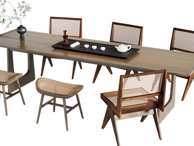 侘寂风茶桌椅组合