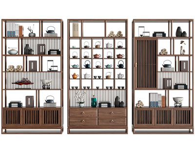 新中式实木博古架 置物架