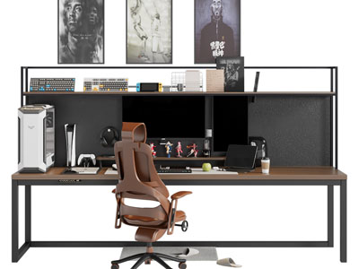 现代电脑 电竞桌椅组合